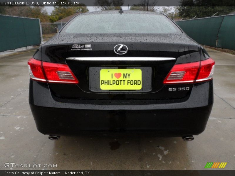 Obsidian Black / Black 2011 Lexus ES 350