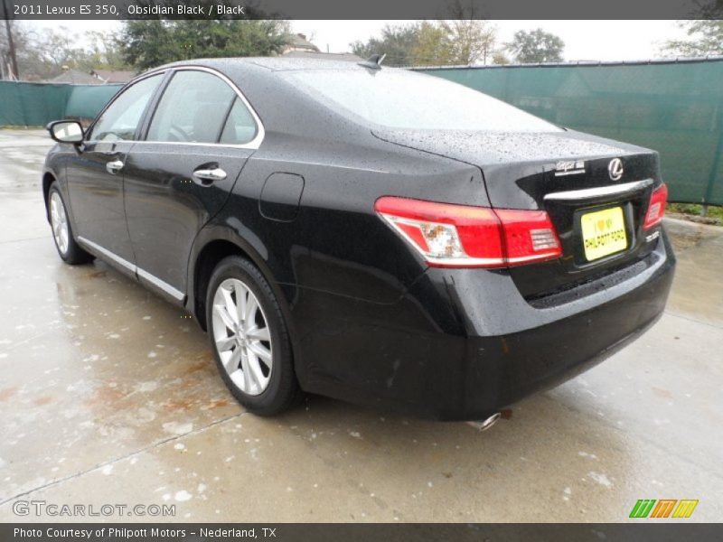 Obsidian Black / Black 2011 Lexus ES 350