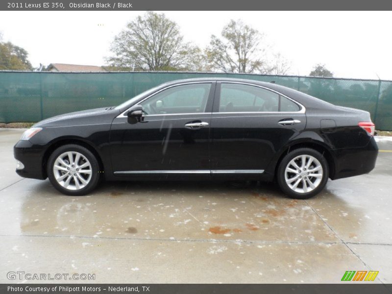 Obsidian Black / Black 2011 Lexus ES 350