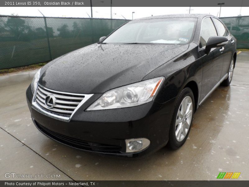 Obsidian Black / Black 2011 Lexus ES 350