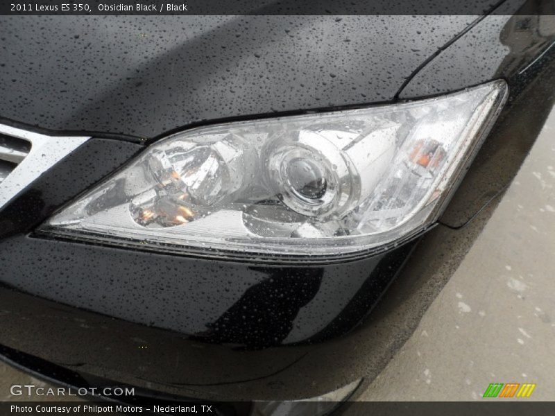 Obsidian Black / Black 2011 Lexus ES 350