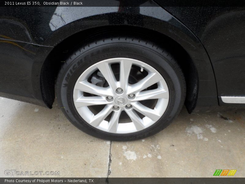 Obsidian Black / Black 2011 Lexus ES 350