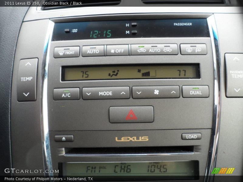 Obsidian Black / Black 2011 Lexus ES 350