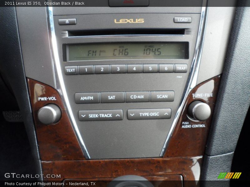 Obsidian Black / Black 2011 Lexus ES 350