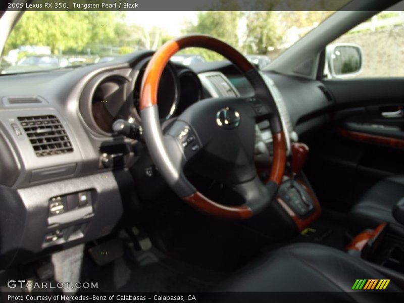 Tungsten Pearl / Black 2009 Lexus RX 350