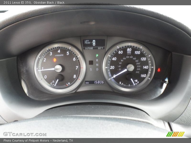 Obsidian Black / Black 2011 Lexus ES 350