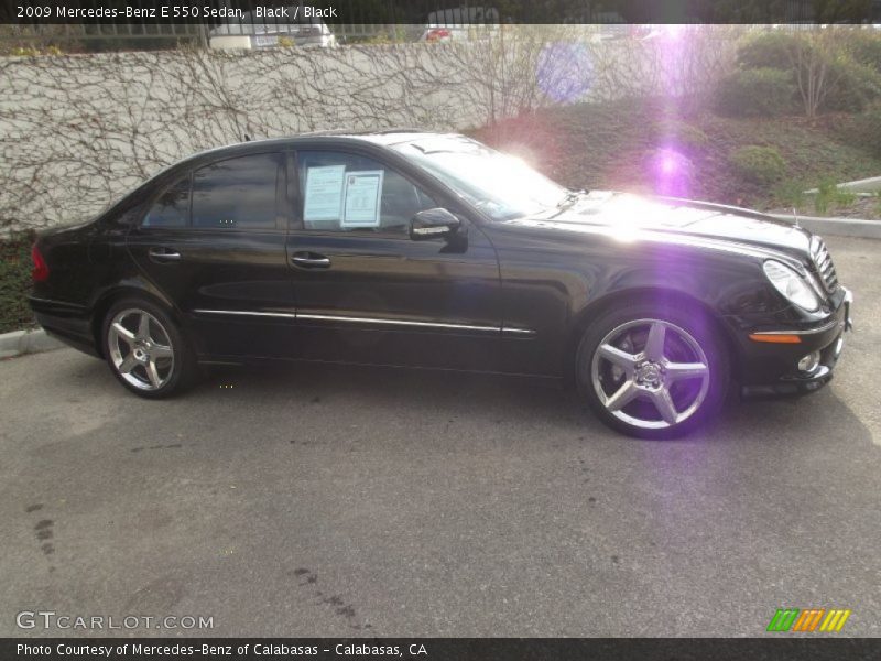 Black / Black 2009 Mercedes-Benz E 550 Sedan