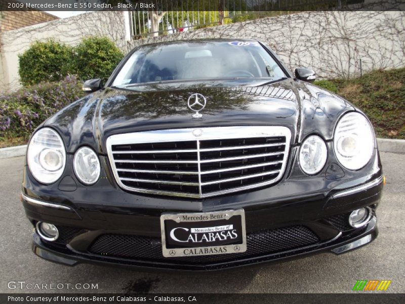 Black / Black 2009 Mercedes-Benz E 550 Sedan