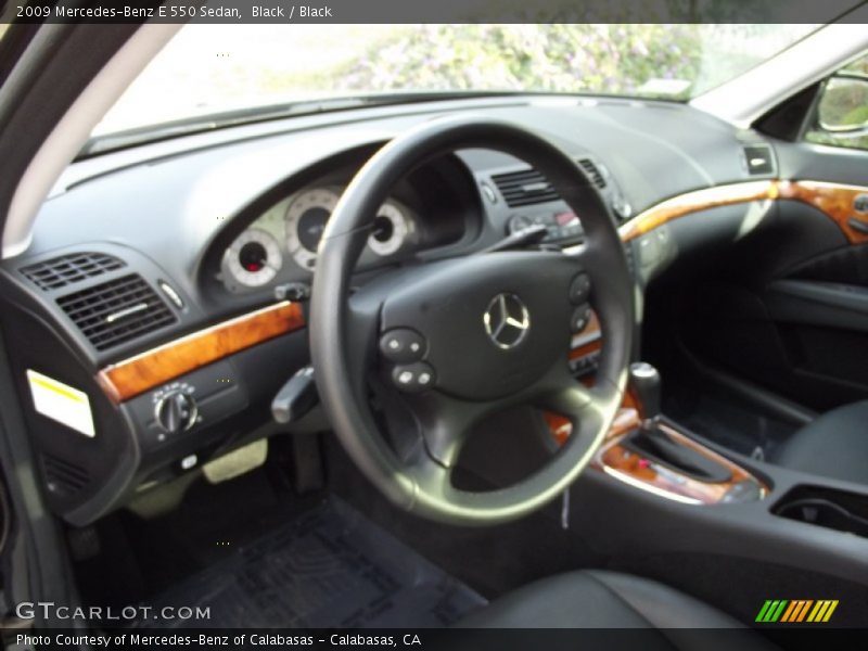 Black / Black 2009 Mercedes-Benz E 550 Sedan