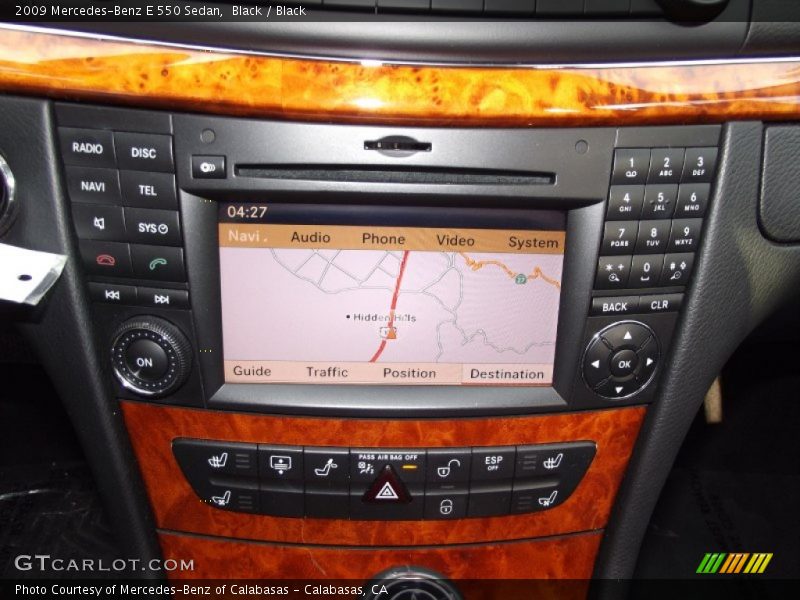 Navigation of 2009 E 550 Sedan