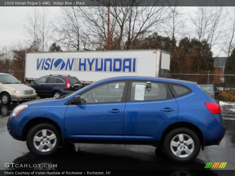 Indigo Blue / Black 2009 Nissan Rogue S AWD