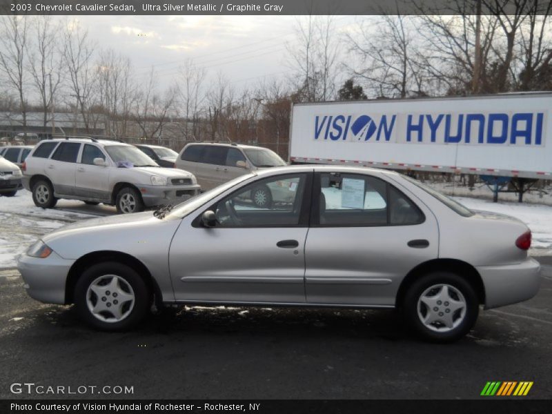 Ultra Silver Metallic / Graphite Gray 2003 Chevrolet Cavalier Sedan