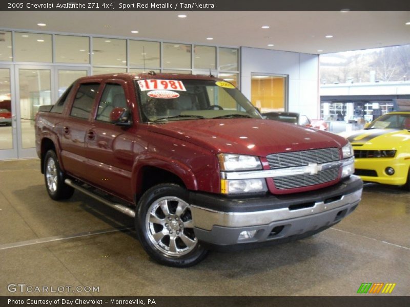 Sport Red Metallic / Tan/Neutral 2005 Chevrolet Avalanche Z71 4x4