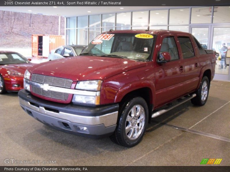 Sport Red Metallic / Tan/Neutral 2005 Chevrolet Avalanche Z71 4x4