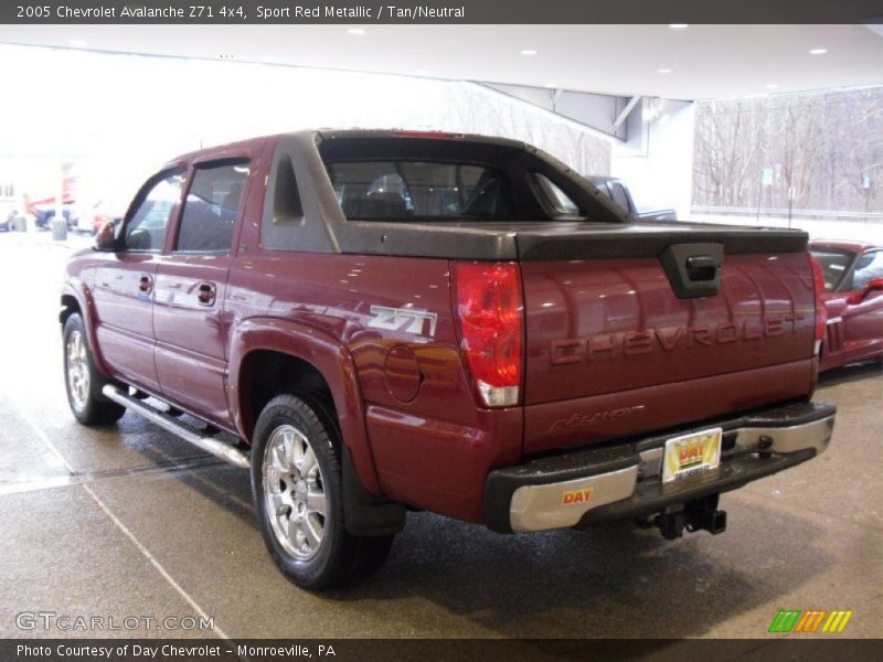 Sport Red Metallic / Tan/Neutral 2005 Chevrolet Avalanche Z71 4x4
