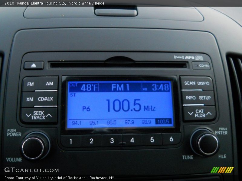 Audio System of 2010 Elantra Touring GLS