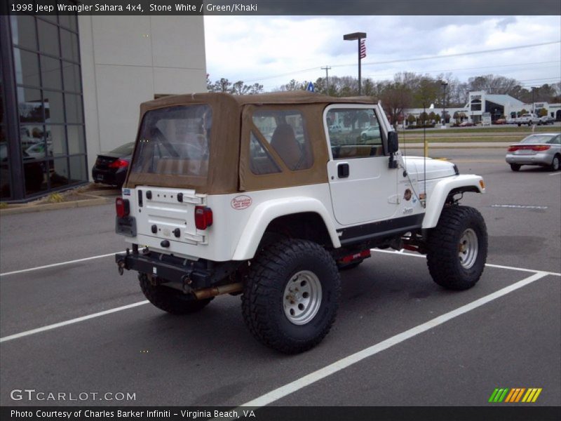 Stone White / Green/Khaki 1998 Jeep Wrangler Sahara 4x4