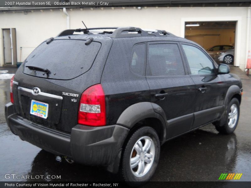 Obsidian Black Metallic / Gray 2007 Hyundai Tucson SE