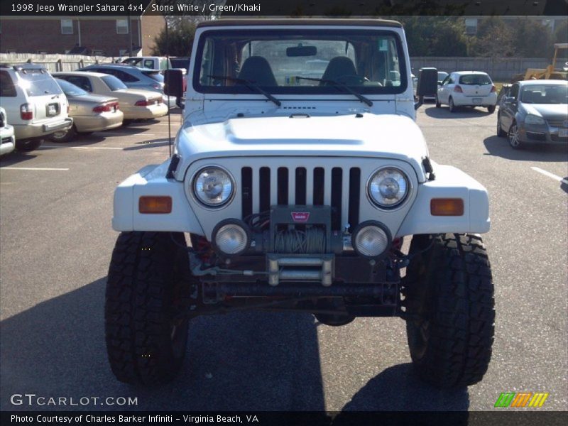 Stone White / Green/Khaki 1998 Jeep Wrangler Sahara 4x4
