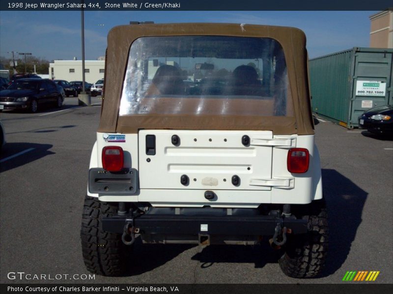 Stone White / Green/Khaki 1998 Jeep Wrangler Sahara 4x4