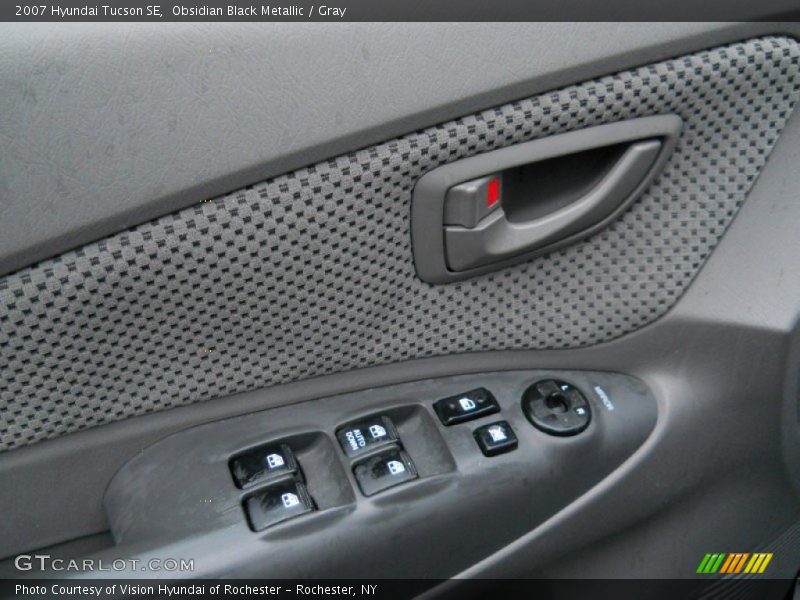 Obsidian Black Metallic / Gray 2007 Hyundai Tucson SE