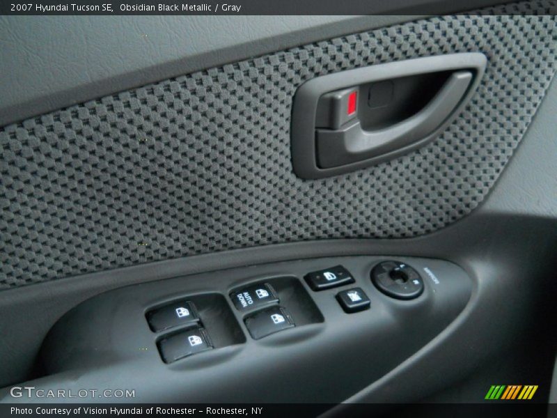 Obsidian Black Metallic / Gray 2007 Hyundai Tucson SE