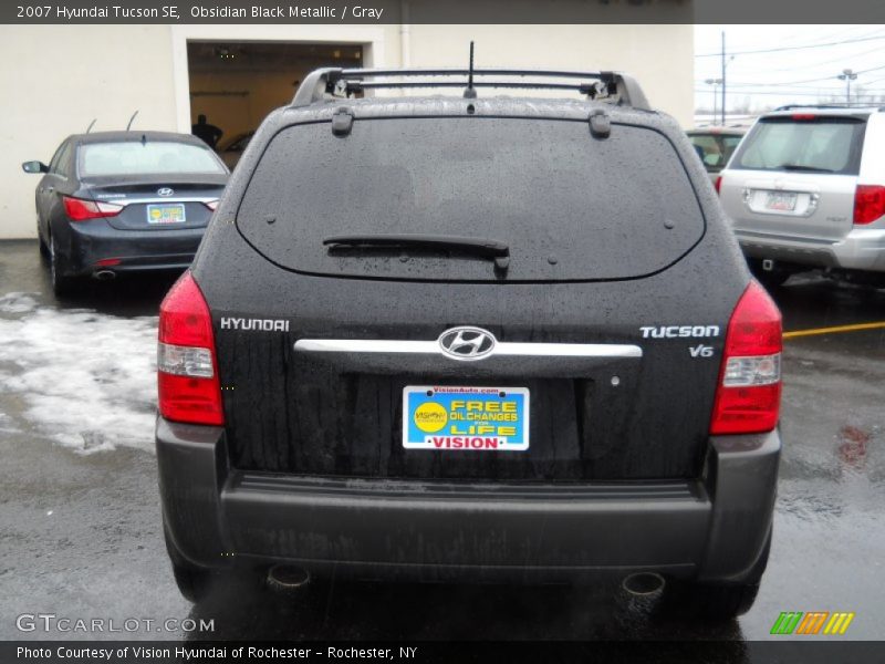 Obsidian Black Metallic / Gray 2007 Hyundai Tucson SE