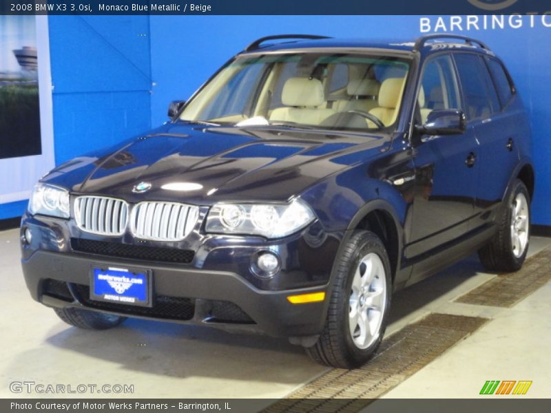 Monaco Blue Metallic / Beige 2008 BMW X3 3.0si