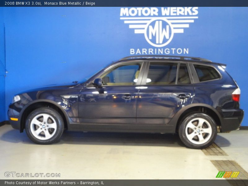 Monaco Blue Metallic / Beige 2008 BMW X3 3.0si