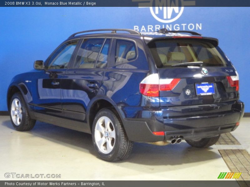Monaco Blue Metallic / Beige 2008 BMW X3 3.0si