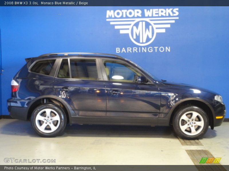 Monaco Blue Metallic / Beige 2008 BMW X3 3.0si