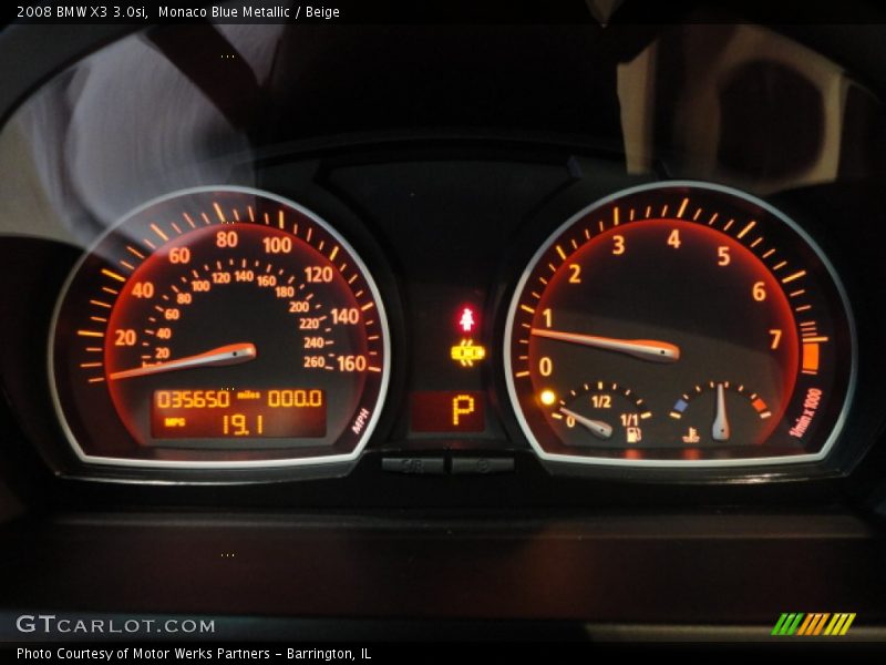 Monaco Blue Metallic / Beige 2008 BMW X3 3.0si