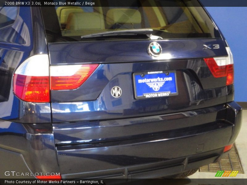 Monaco Blue Metallic / Beige 2008 BMW X3 3.0si