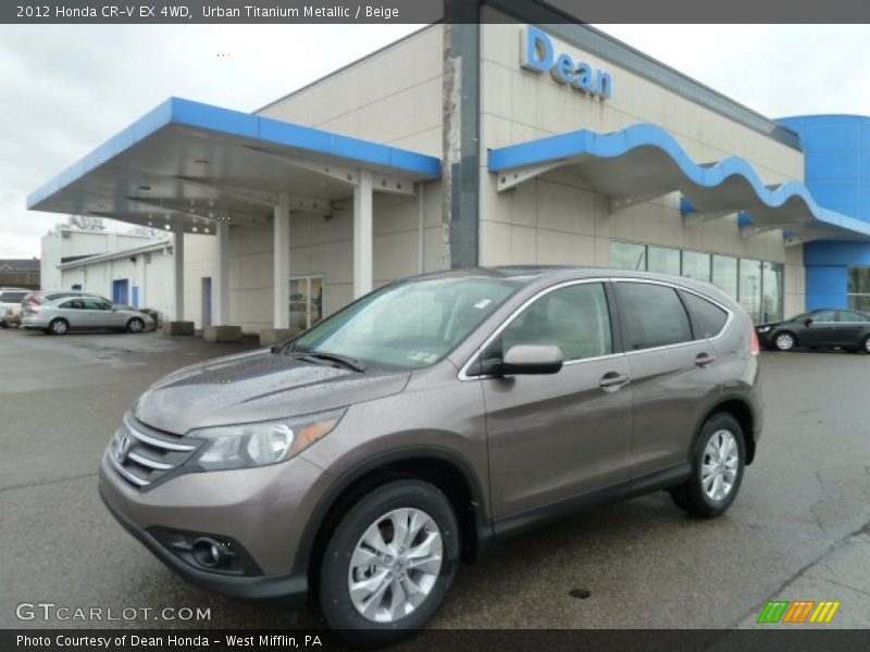 Urban Titanium Metallic / Beige 2012 Honda CR-V EX 4WD