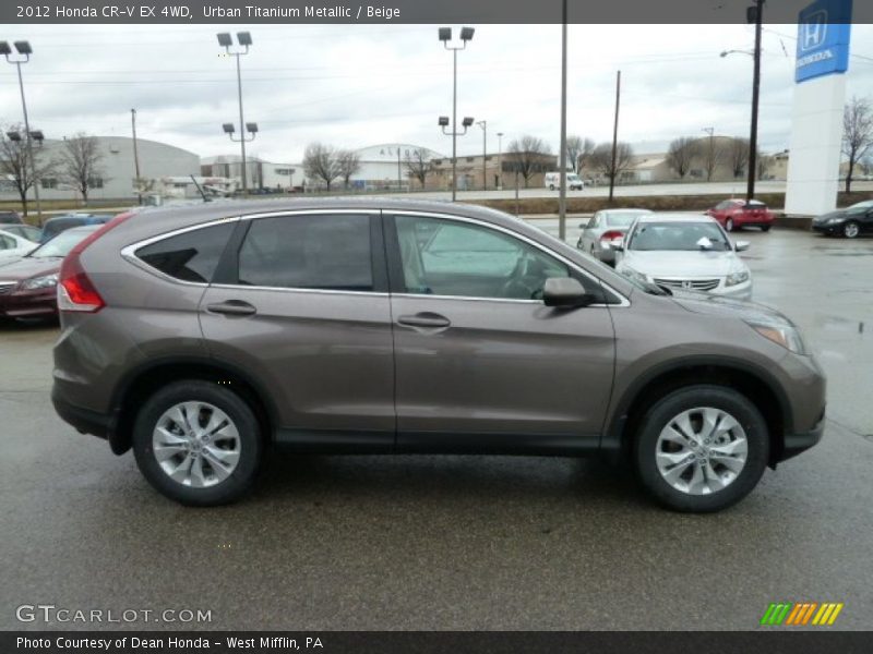 Urban Titanium Metallic / Beige 2012 Honda CR-V EX 4WD