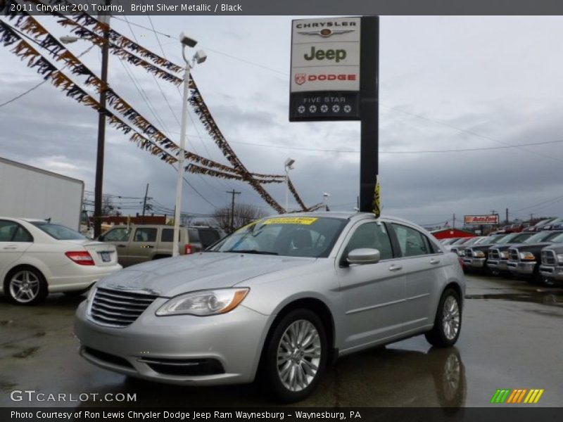 Bright Silver Metallic / Black 2011 Chrysler 200 Touring
