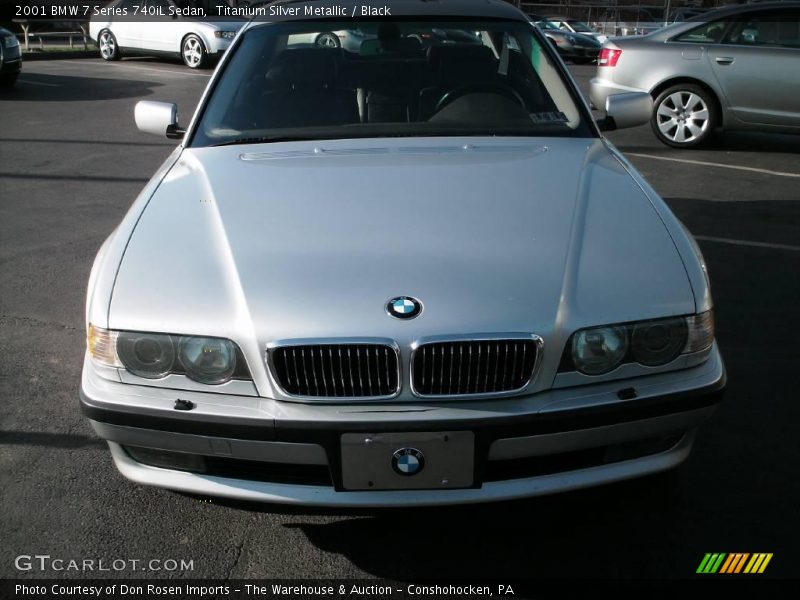 Titanium Silver Metallic / Black 2001 BMW 7 Series 740iL Sedan