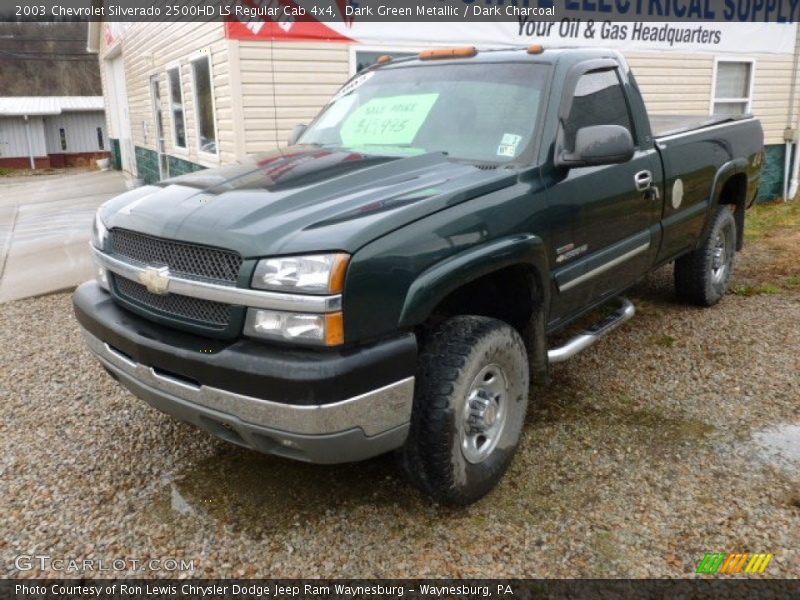 Dark Green Metallic / Dark Charcoal 2003 Chevrolet Silverado 2500HD LS Regular Cab 4x4