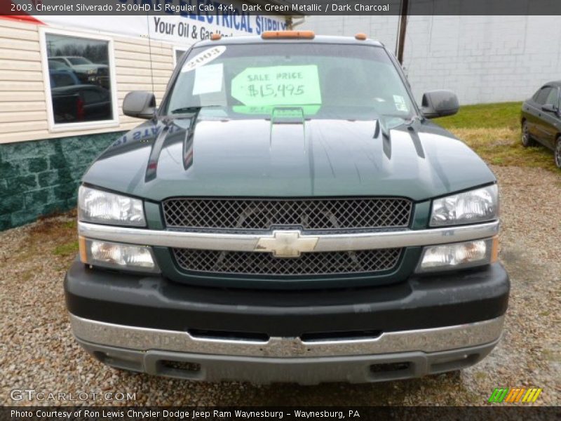 Dark Green Metallic / Dark Charcoal 2003 Chevrolet Silverado 2500HD LS Regular Cab 4x4