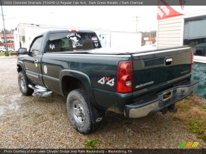 Dark Green Metallic / Dark Charcoal 2003 Chevrolet Silverado 2500HD LS Regular Cab 4x4