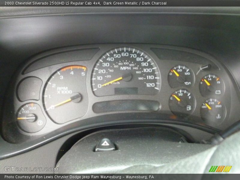 Dark Green Metallic / Dark Charcoal 2003 Chevrolet Silverado 2500HD LS Regular Cab 4x4