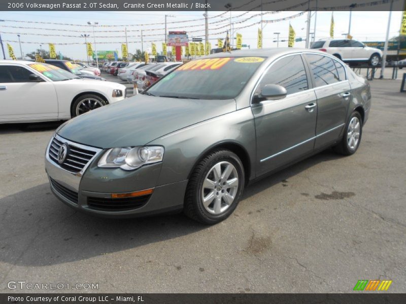 Granite Green Metallic / Black 2006 Volkswagen Passat 2.0T Sedan