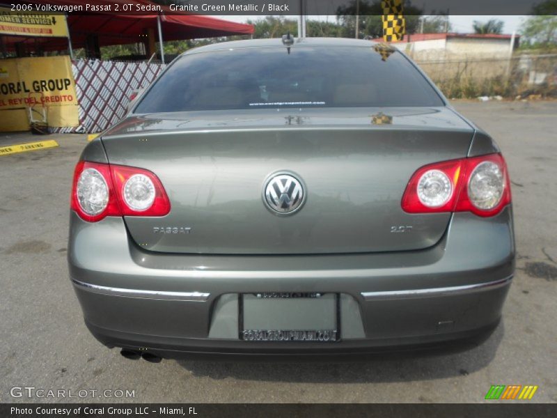 Granite Green Metallic / Black 2006 Volkswagen Passat 2.0T Sedan