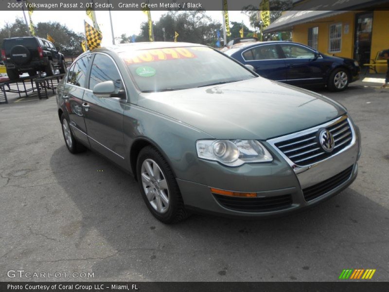 Granite Green Metallic / Black 2006 Volkswagen Passat 2.0T Sedan