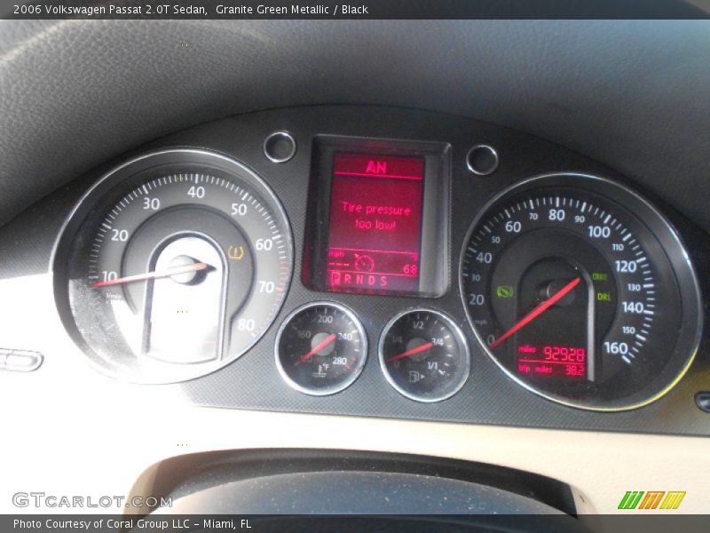 Granite Green Metallic / Black 2006 Volkswagen Passat 2.0T Sedan