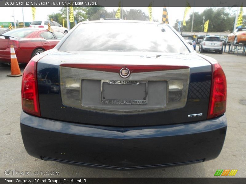 Blue Onyx / Light Neutral 2003 Cadillac CTS Sedan