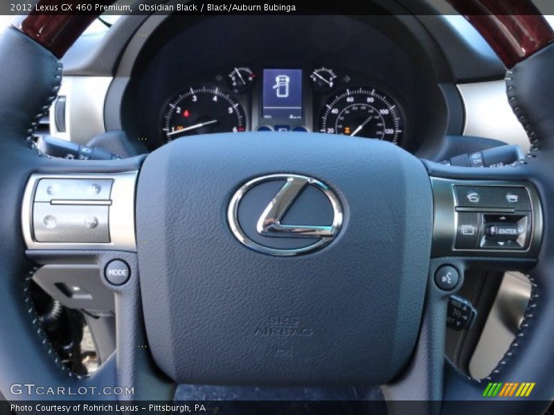 Obsidian Black / Black/Auburn Bubinga 2012 Lexus GX 460 Premium