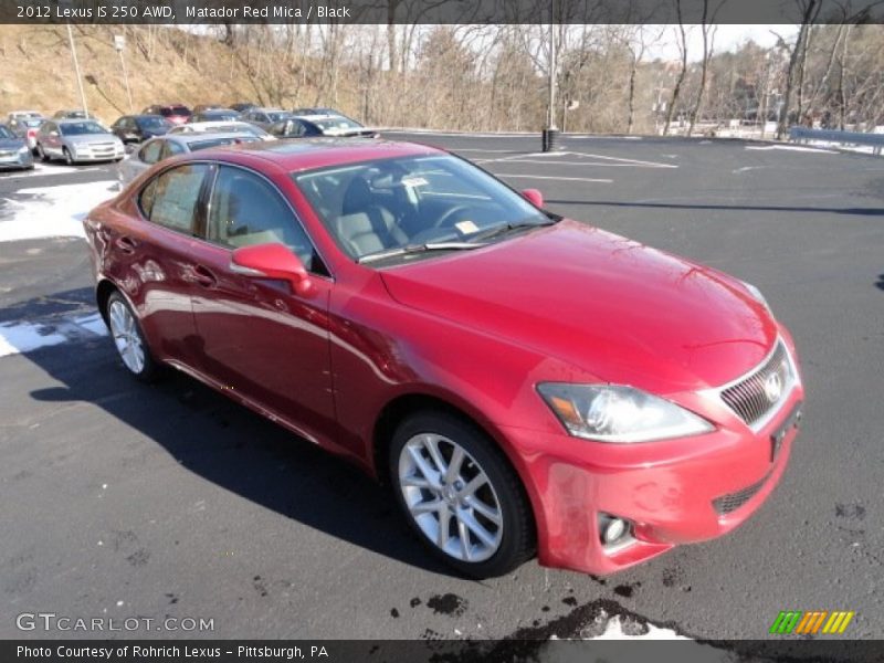 Matador Red Mica / Black 2012 Lexus IS 250 AWD