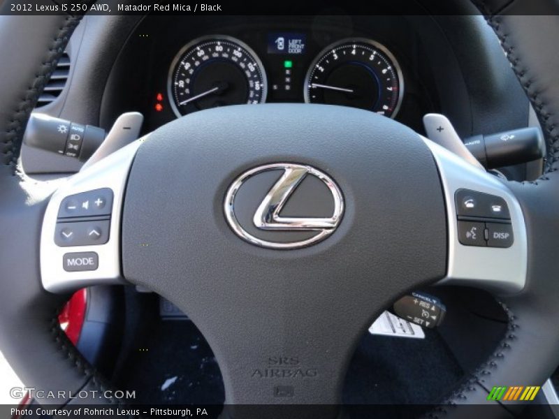 Matador Red Mica / Black 2012 Lexus IS 250 AWD