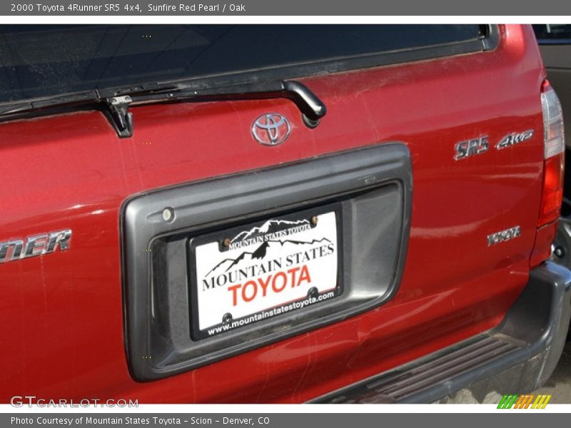 Sunfire Red Pearl / Oak 2000 Toyota 4Runner SR5 4x4